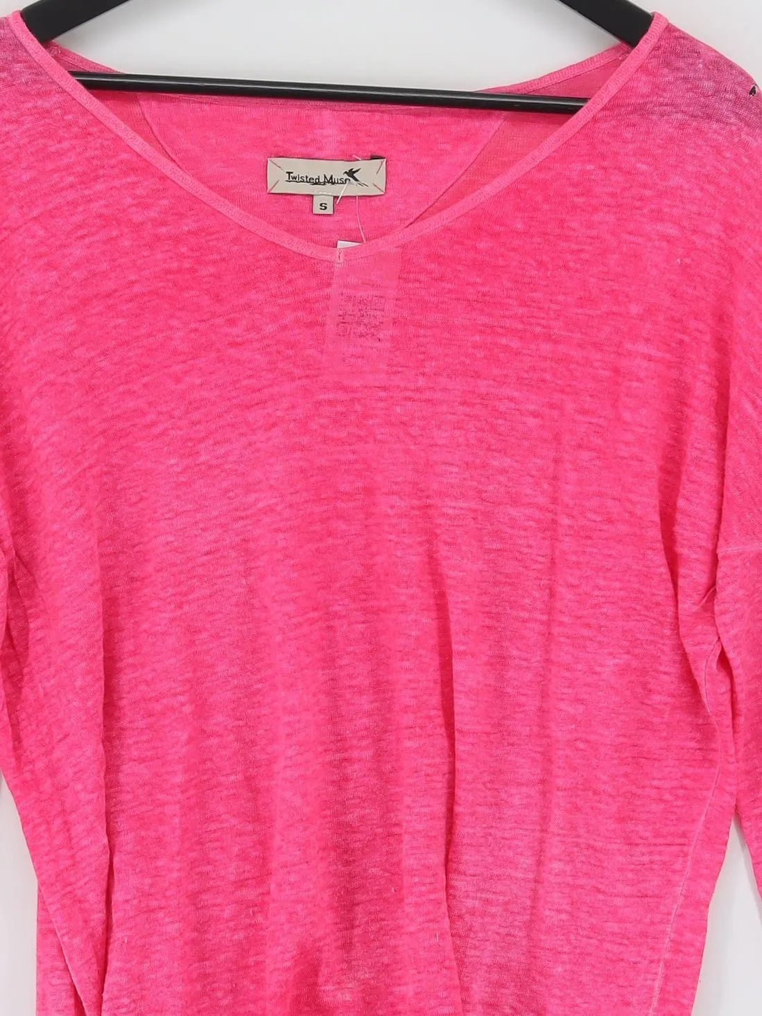 Twisted Muse Women's Top S Pink 100% Linen