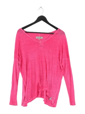 Twisted Muse Women's Top S Pink 100% Linen