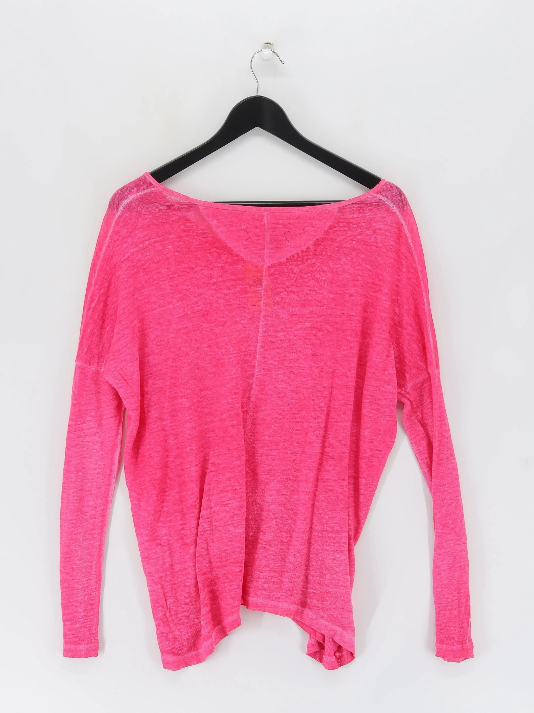 Twisted Muse Women's Top S Pink 100% Linen