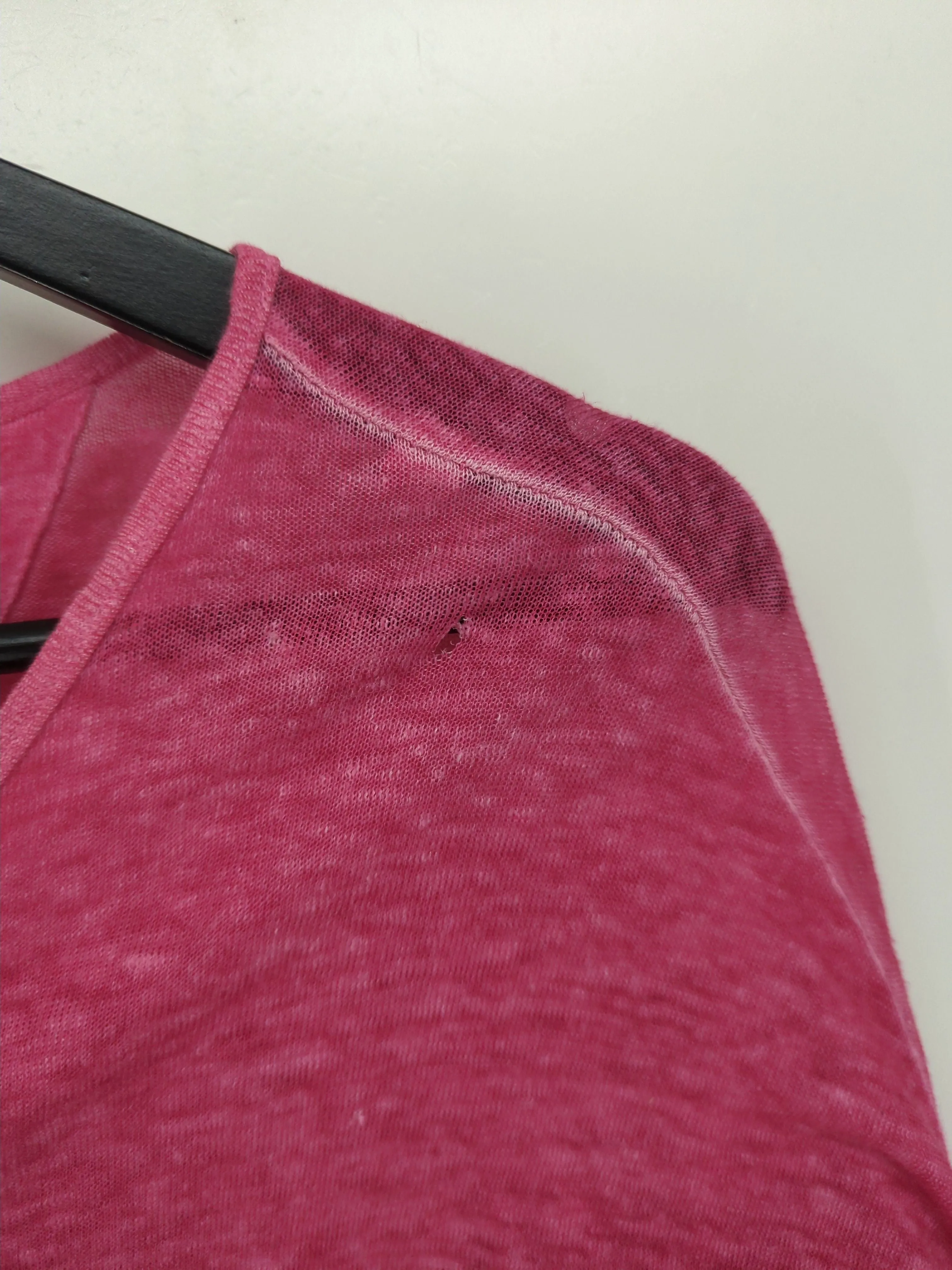Twisted Muse Women's Top S Pink 100% Linen