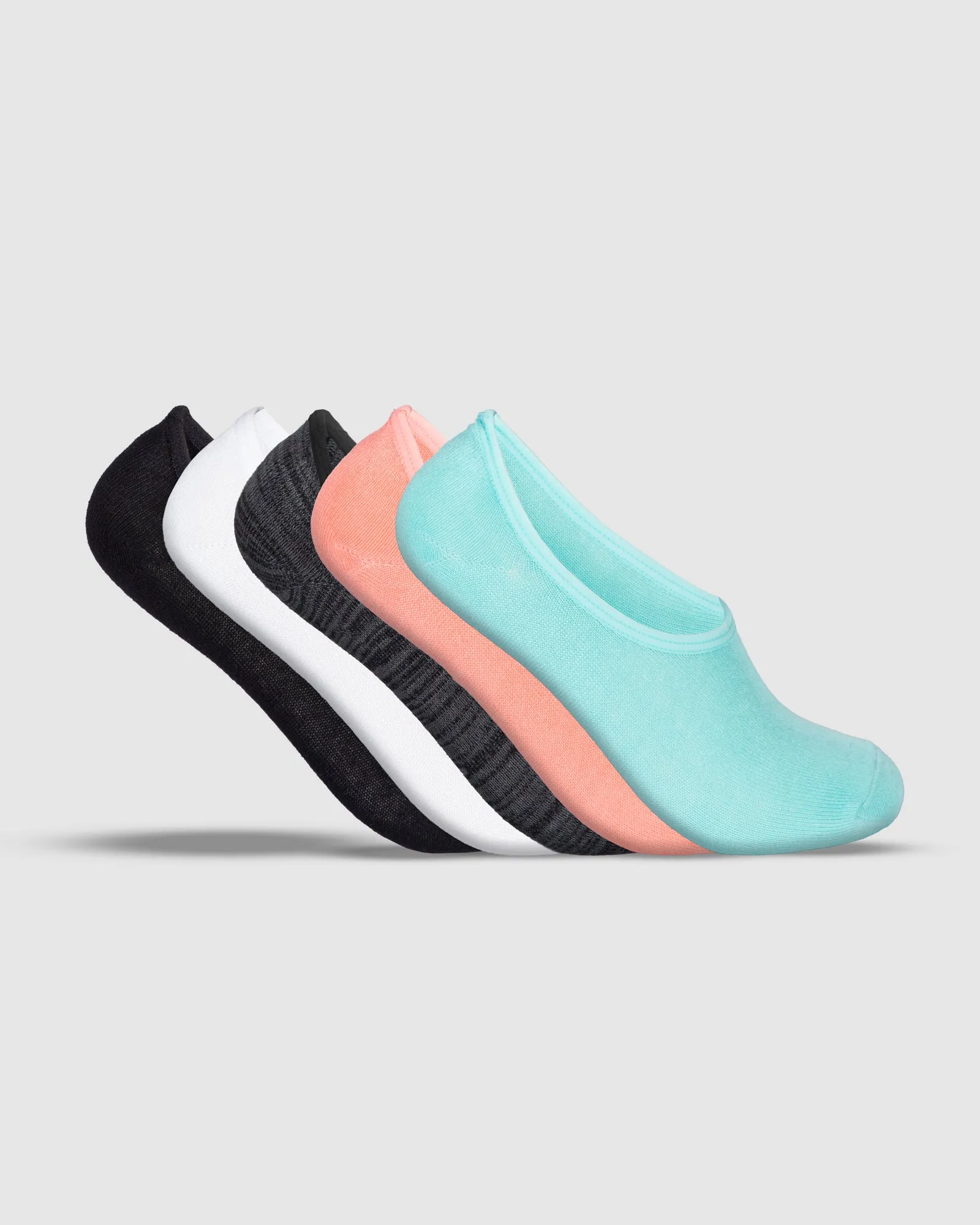 UNIT Staple Ladies Bamboo No Show Socks - 5 Pack
