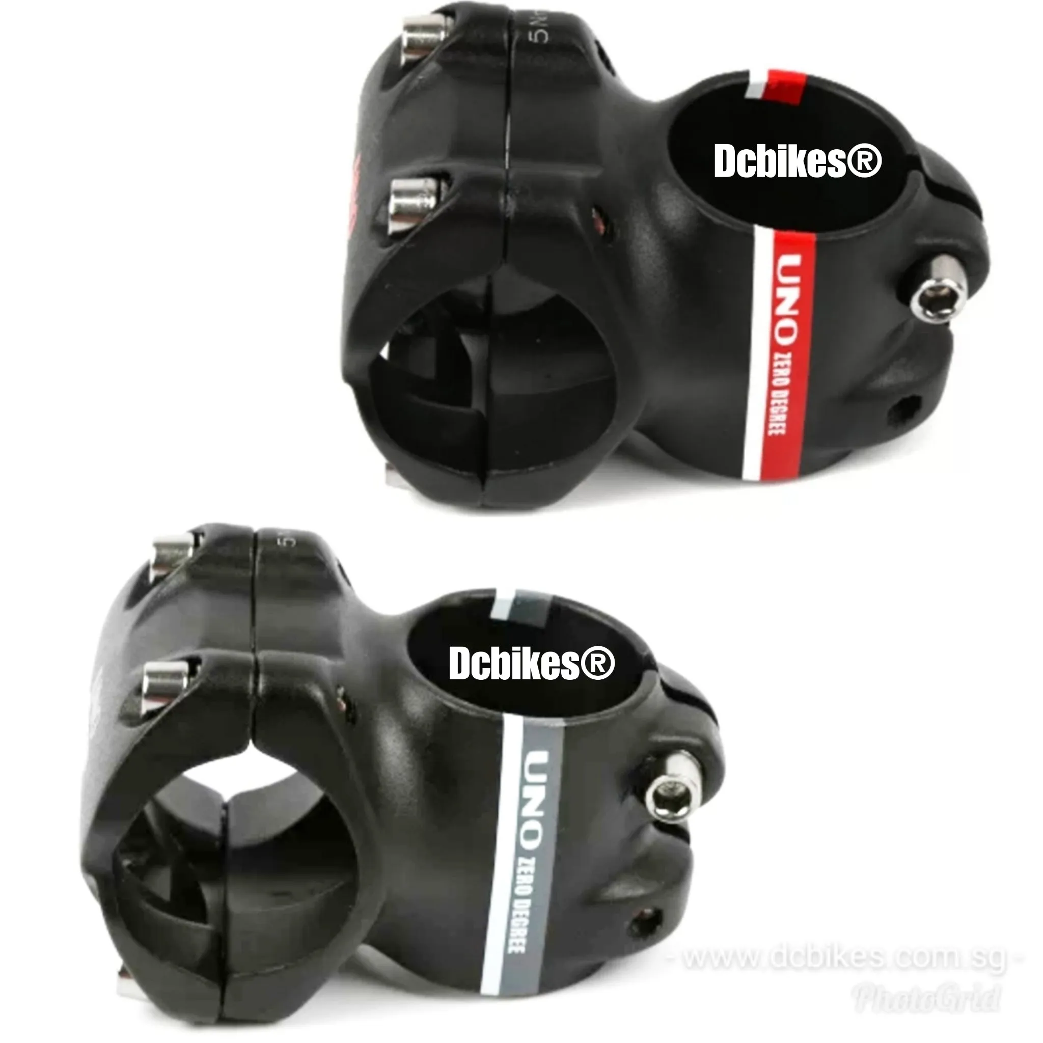 UNO 35mm Alloy 0 Degree AM MTB Red Black Stem 31.8mm 