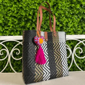 Upcycled Handwoven MD Tejana Tote - Espresso