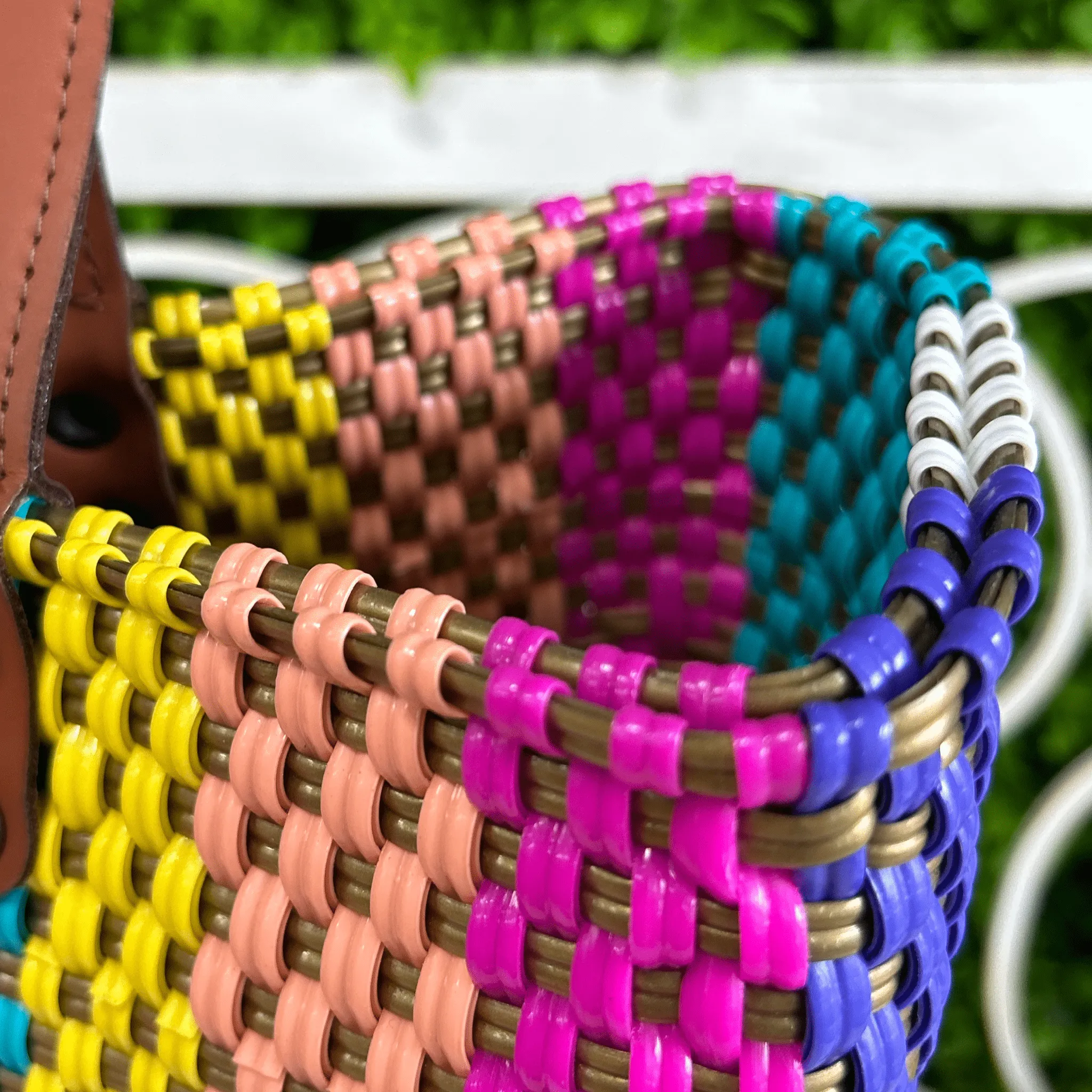 Upcycled Handwoven MD Tejana Tote - Espresso