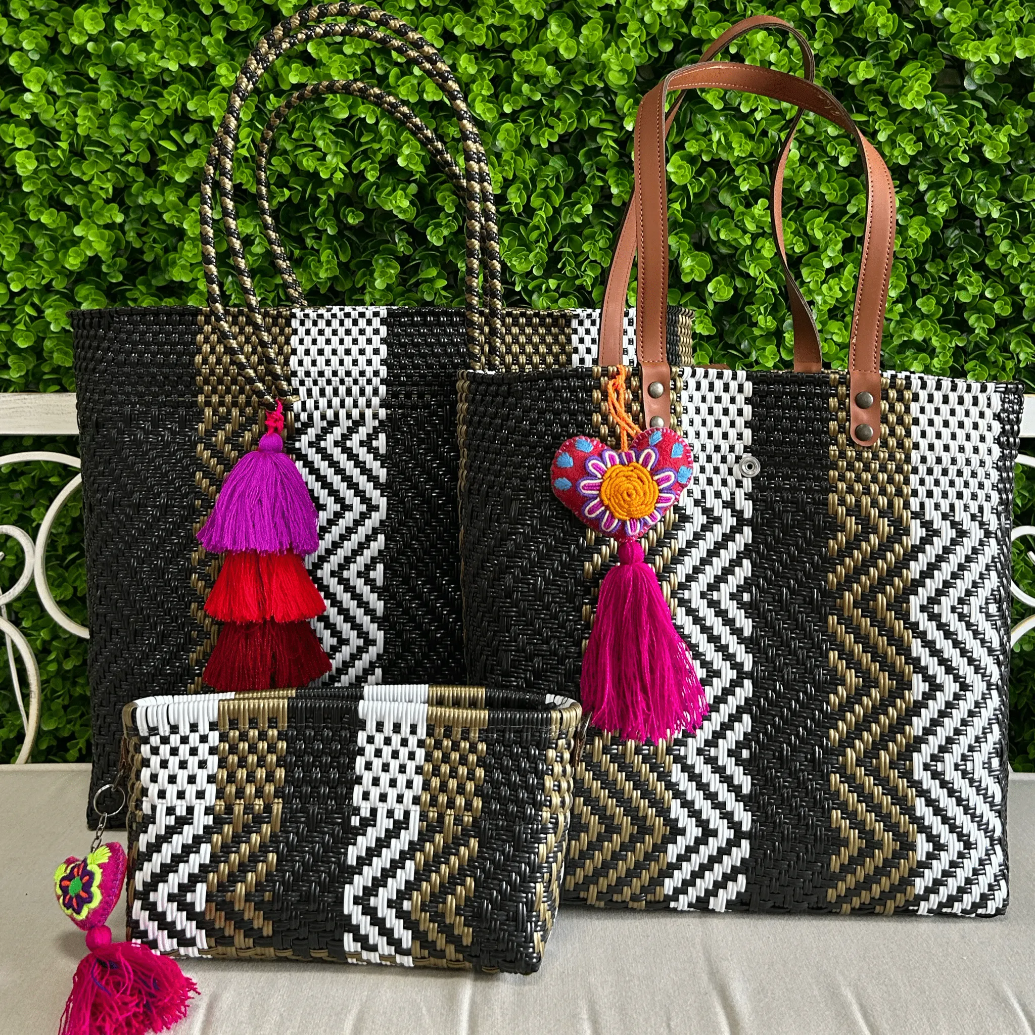 Upcycled Handwoven MD Tejana Tote - Espresso