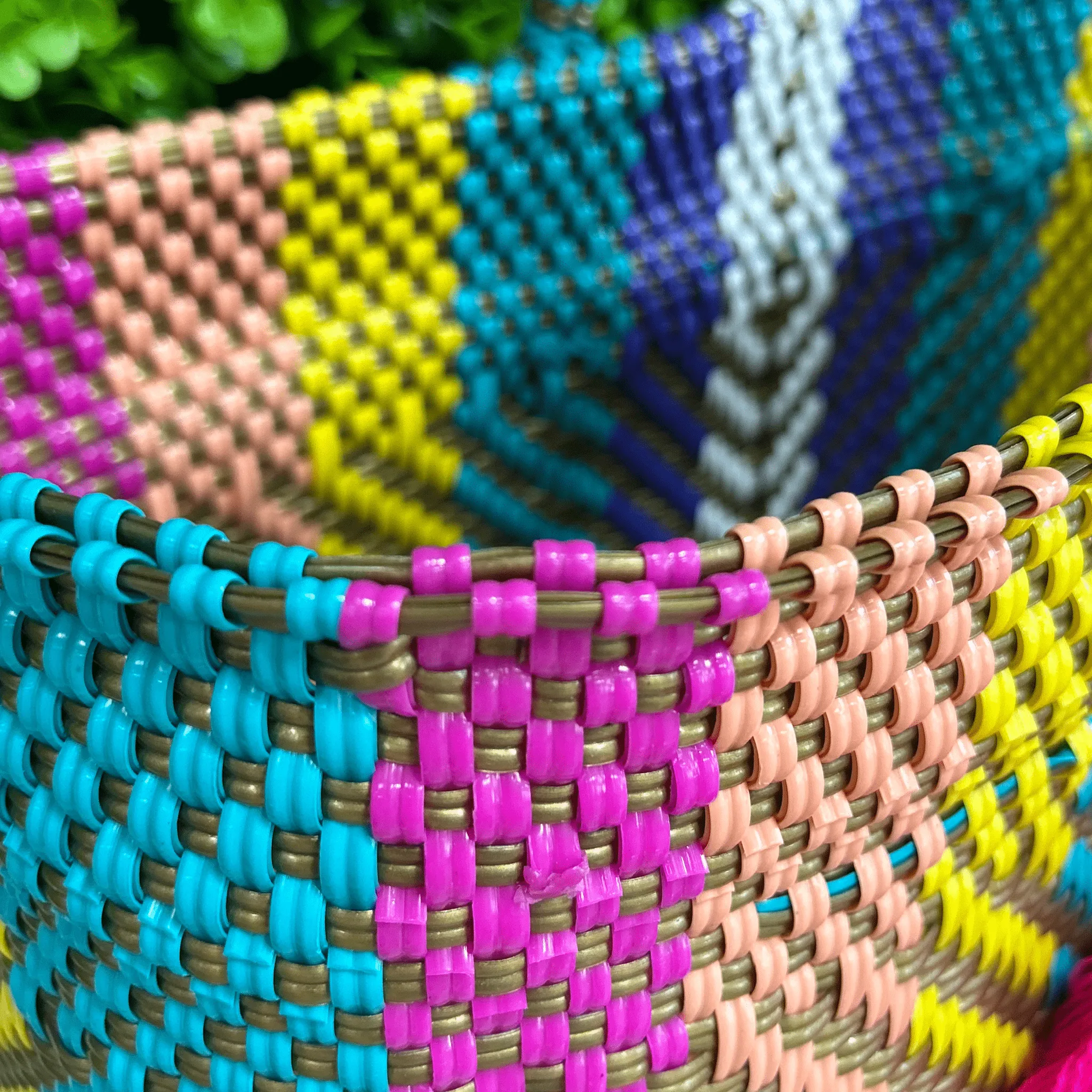 Upcycled Handwoven XL Tote - April