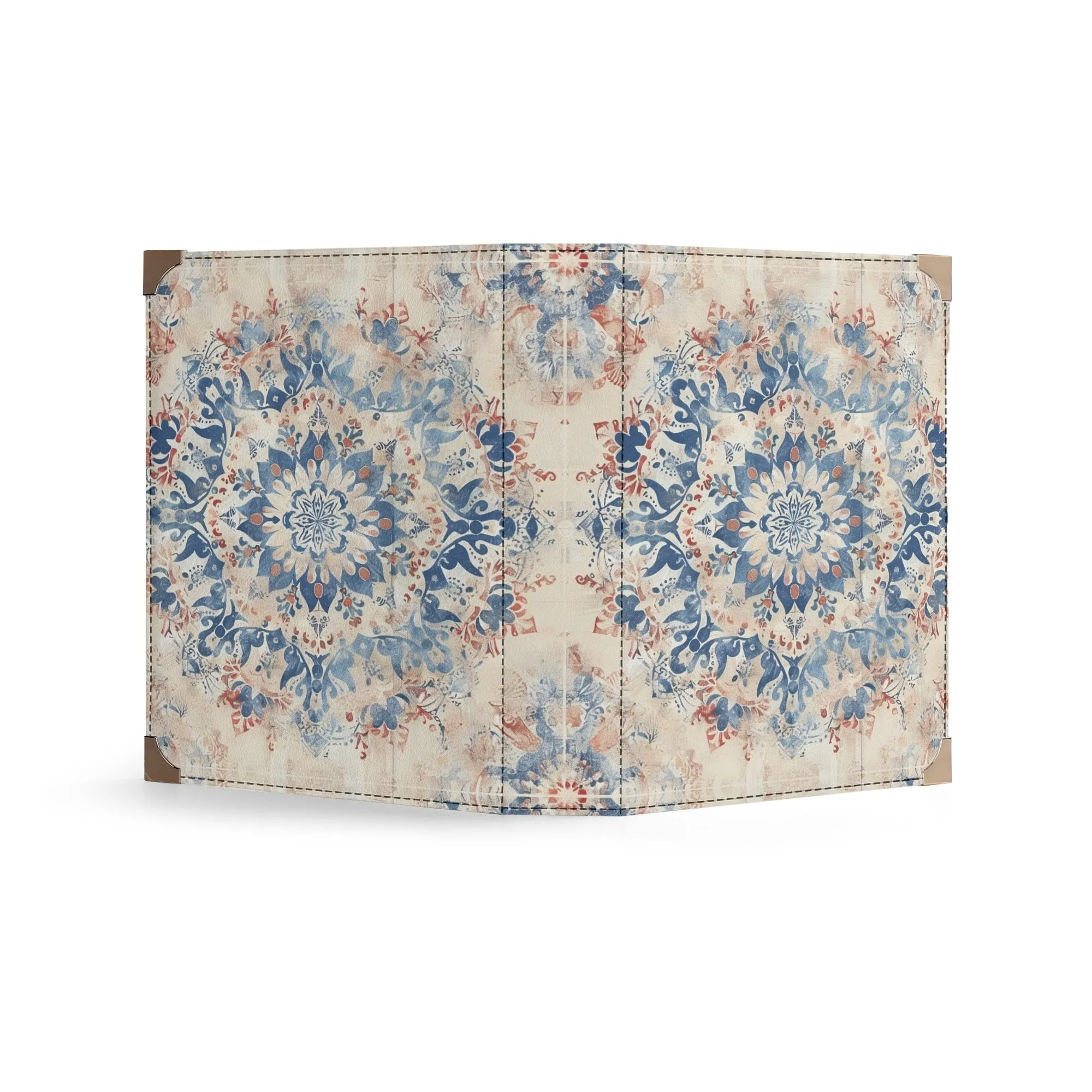 Vintage Floral Bible Cover Purse – Blue Mandala Charm Handbag