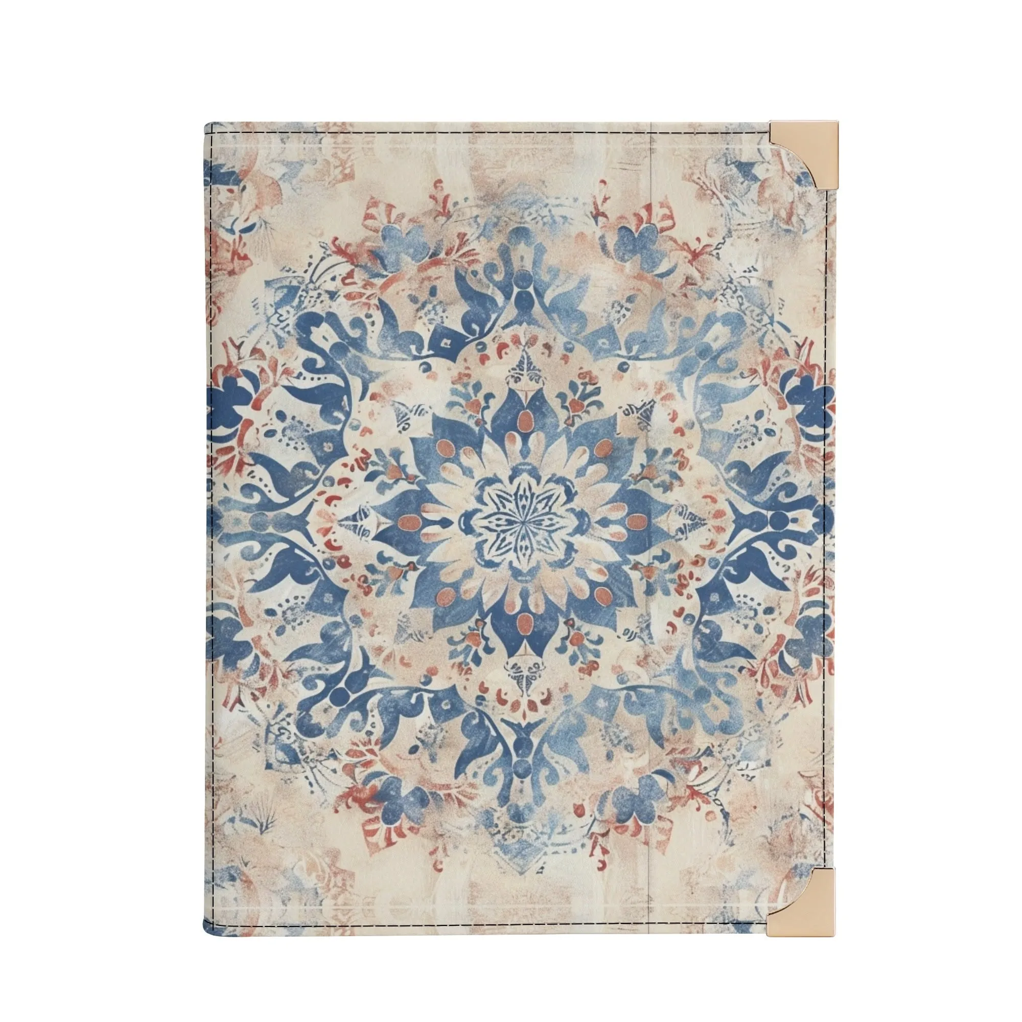 Vintage Floral Bible Cover Purse – Blue Mandala Charm Handbag