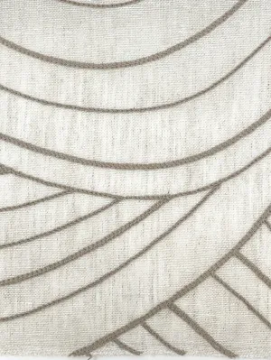 Wave Embroidery Geometric Blend Linen Sheer Fabric By The Yard/CL1136