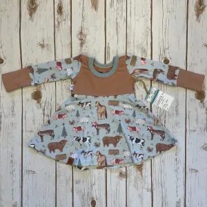 WCC - Grow With Me Long Sleeve Dress - Christmas on the Farm