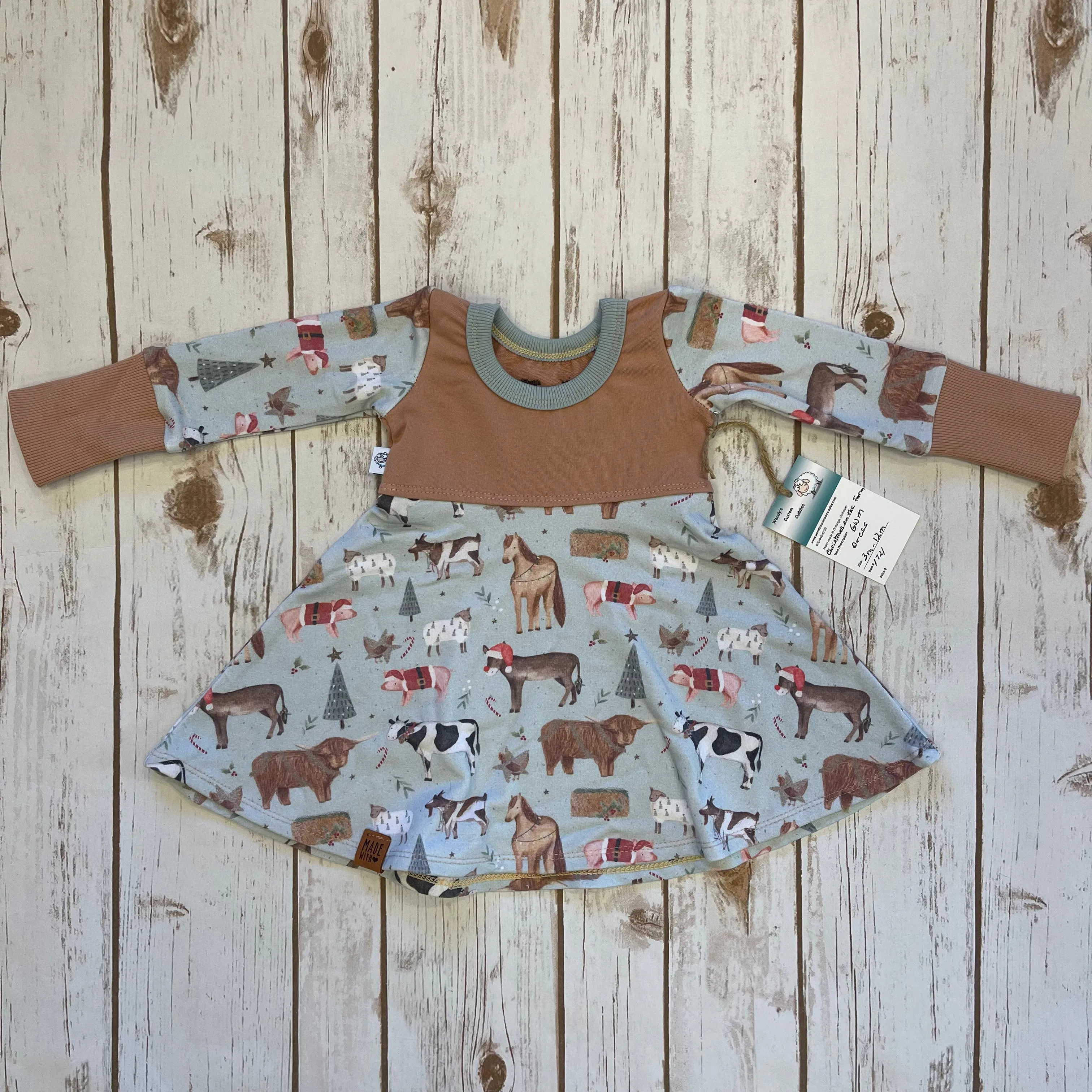 WCC - Grow With Me Long Sleeve Dress - Christmas on the Farm