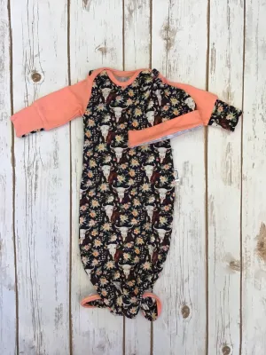 WCC - Knotted Gown with Hat - Hereford Cows