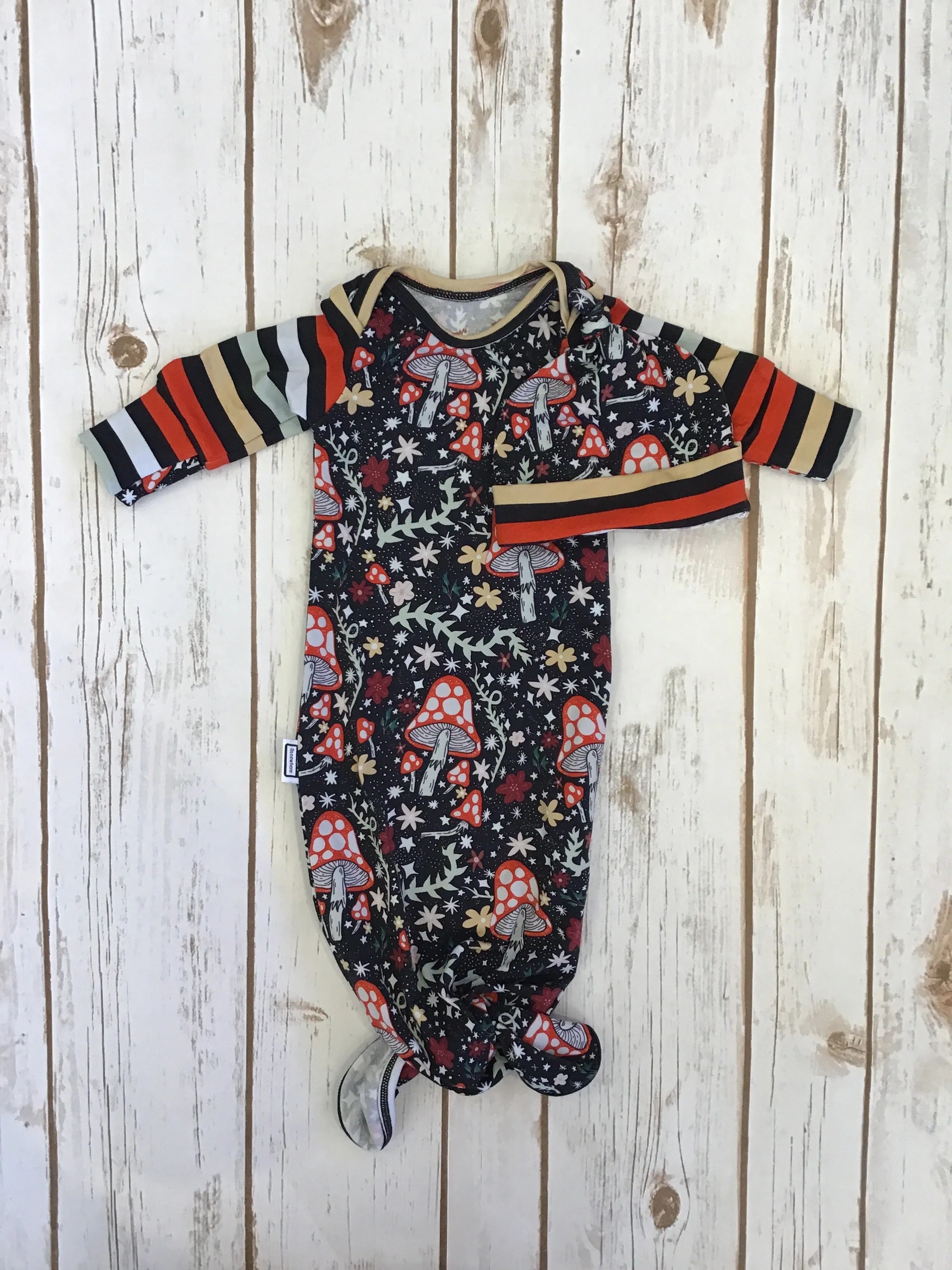 WCC - Knotted Gown with Hat - Rad Mushrooms