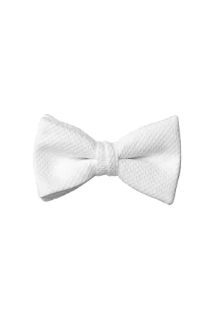 White Pique Bow Tie