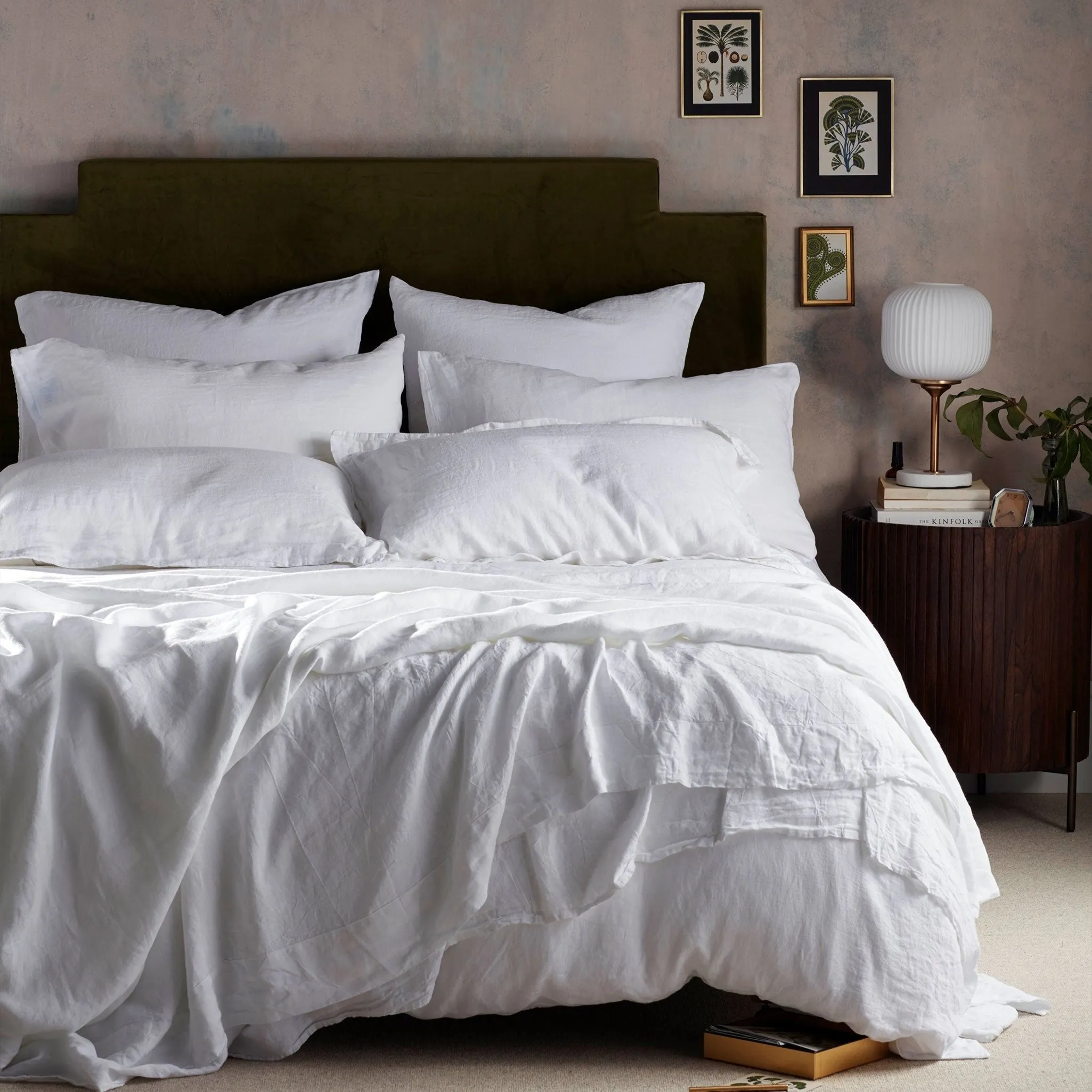 White Pure Linen Flat Sheet