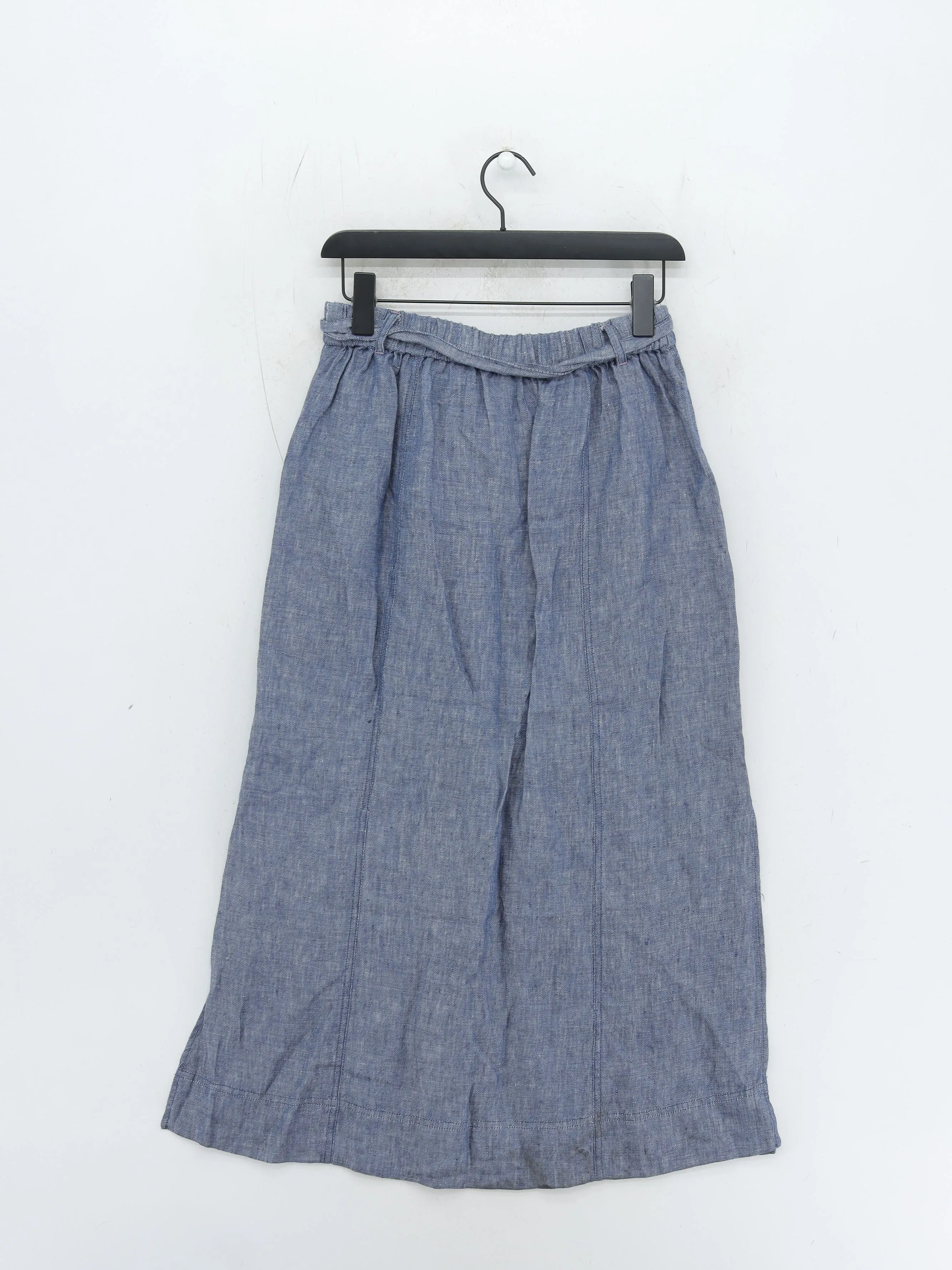 White Stuff Women's Maxi Skirt UK 10 Blue 100% Linen