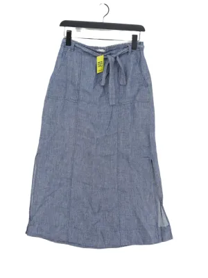 White Stuff Women's Maxi Skirt UK 10 Blue 100% Linen