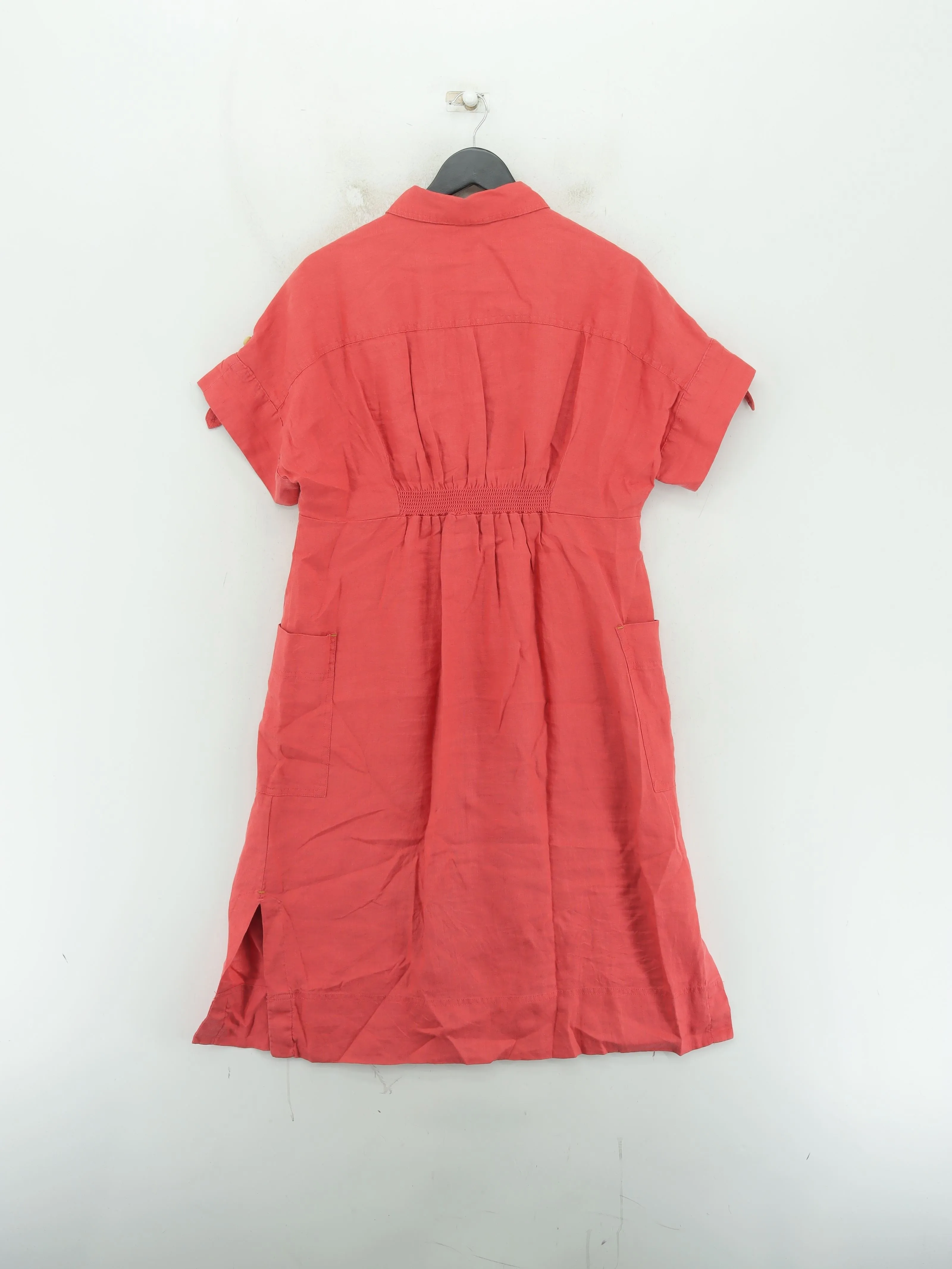 White Stuff Women's Midi Dress UK 12 Red 100% Linen
