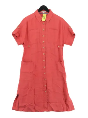 White Stuff Women's Midi Dress UK 12 Red 100% Linen