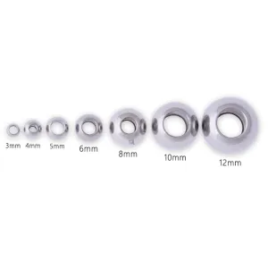 Wholesale 5mm Stainless Steel Round Smooth Seamed Beads Spacer Beads  Large Hole Metal Beads Diy Jewelry Findings 50pcs