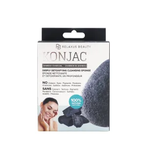 Wholesale Bamboo Charcoal Konjac Cleansing Sponge Displayer of 12