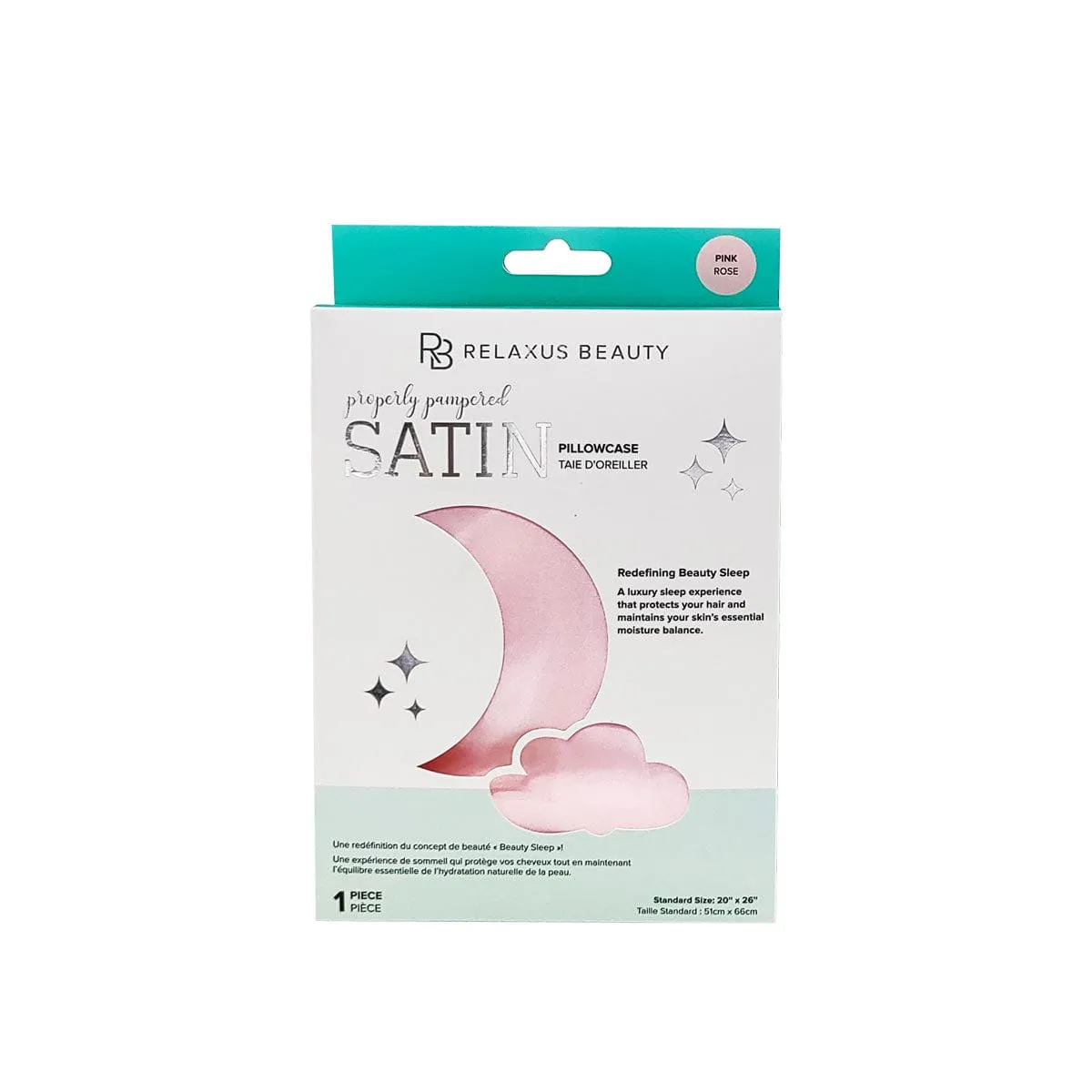 Wholesale Properly Pampered Satin Pillow Case (1-Pack) - Displayer of 6