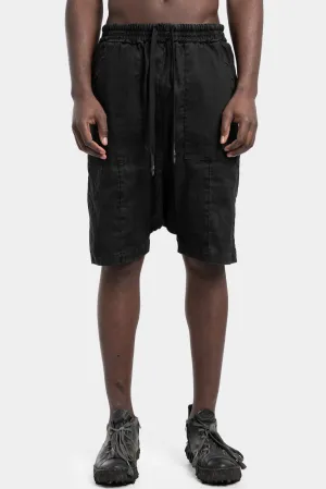 Woven linen shorts, Black wash