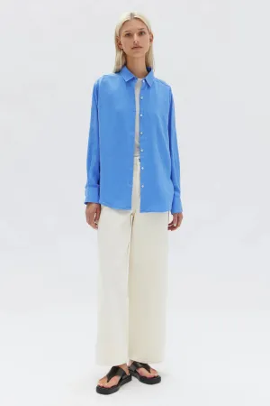 Xander Long Sleeve Linen Shirt- Marina