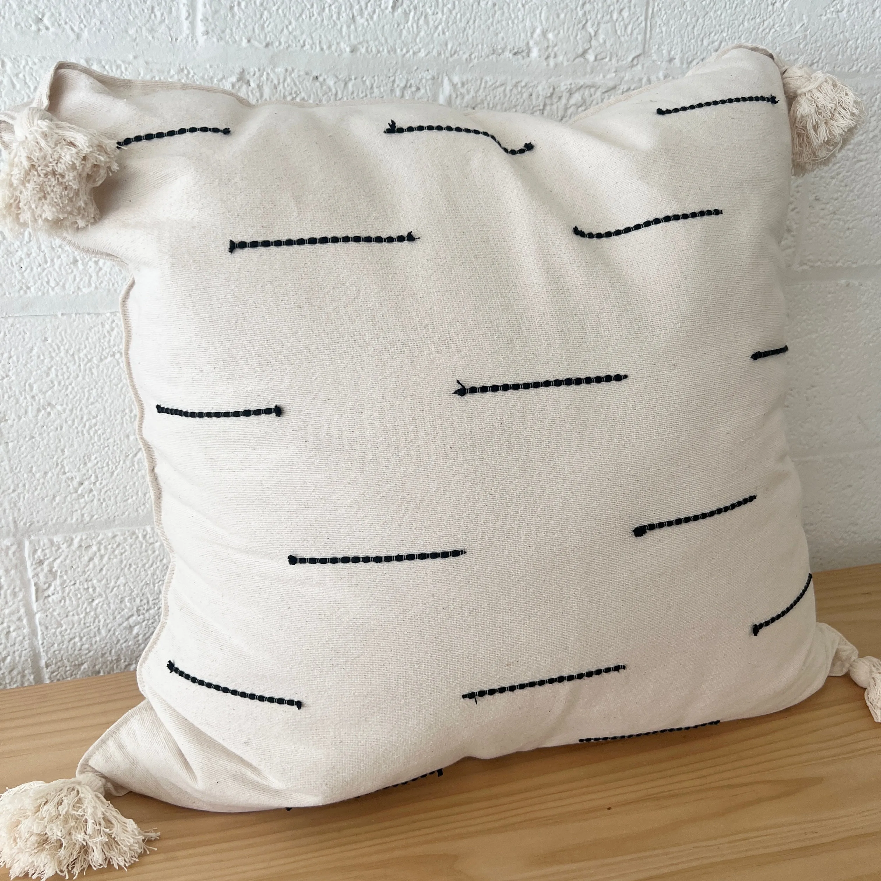 XL Cotton Tassel Pillow № 3