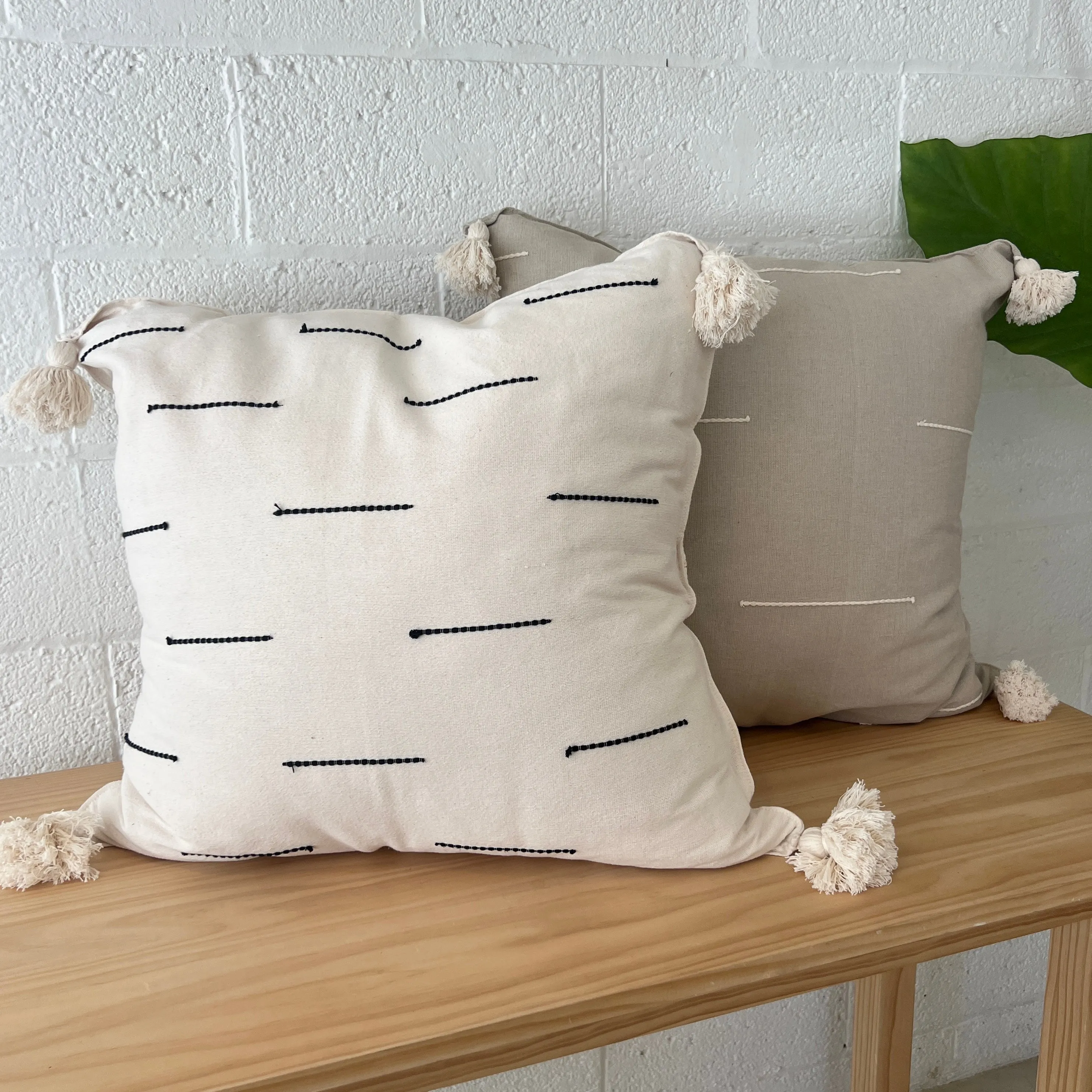 XL Cotton Tassel Pillow № 3