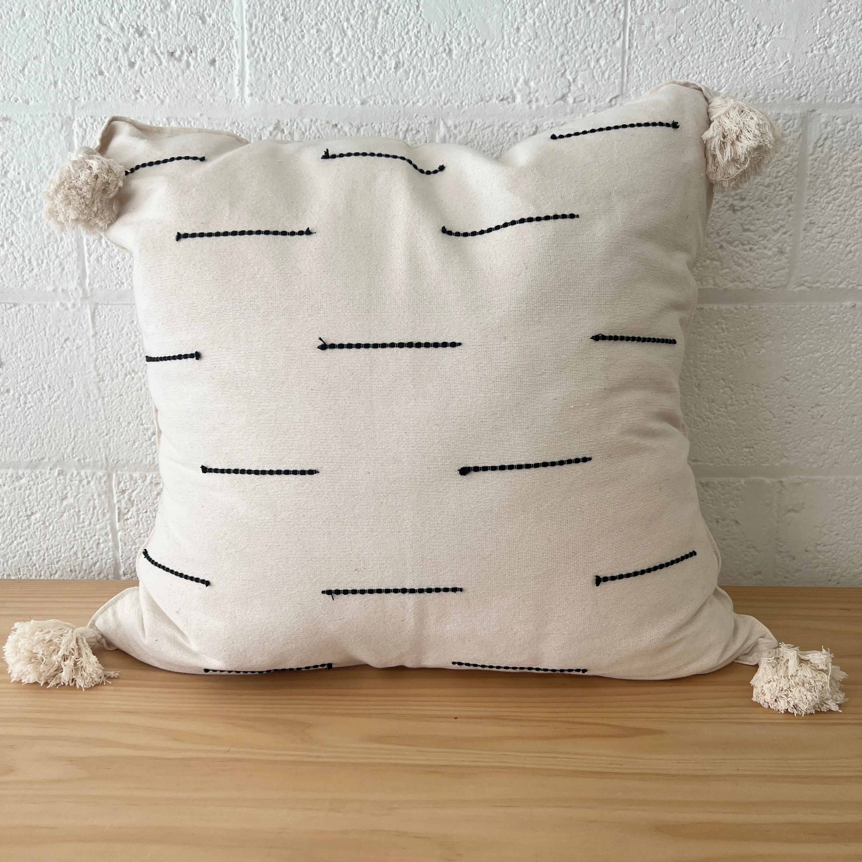 XL Cotton Tassel Pillow № 3