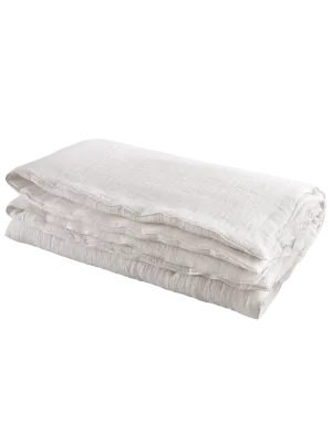 XL Linen Crepon Cocoon in Blanc