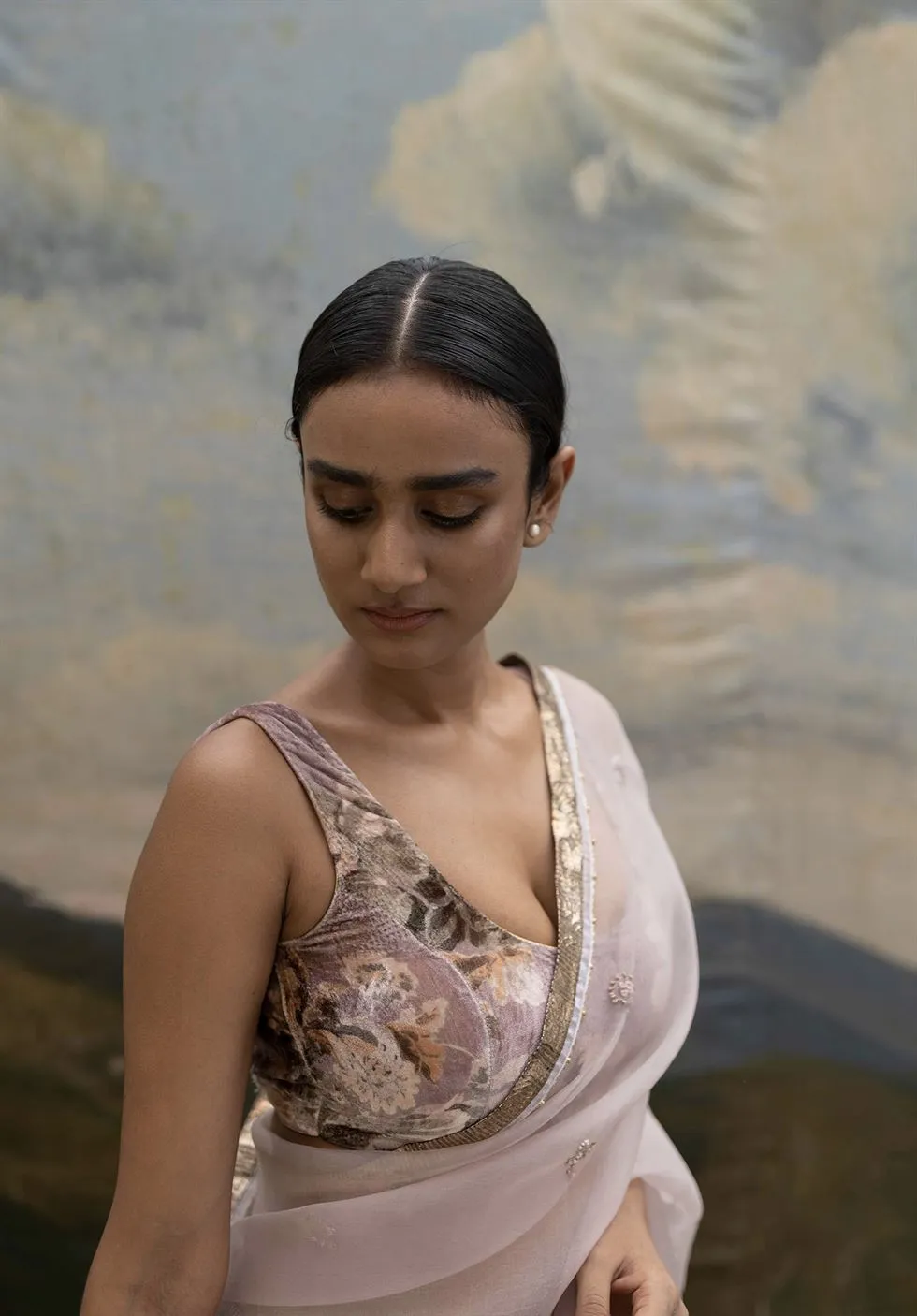 Yam   I   Borgo Onion Pink Saree SAREE Blouse Not Included SILK ORGANZA PINK An Indian Summer YAMSR04