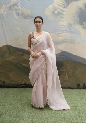 Yam   I   Borgo Onion Pink Saree SAREE Blouse Not Included SILK ORGANZA PINK An Indian Summer YAMSR04