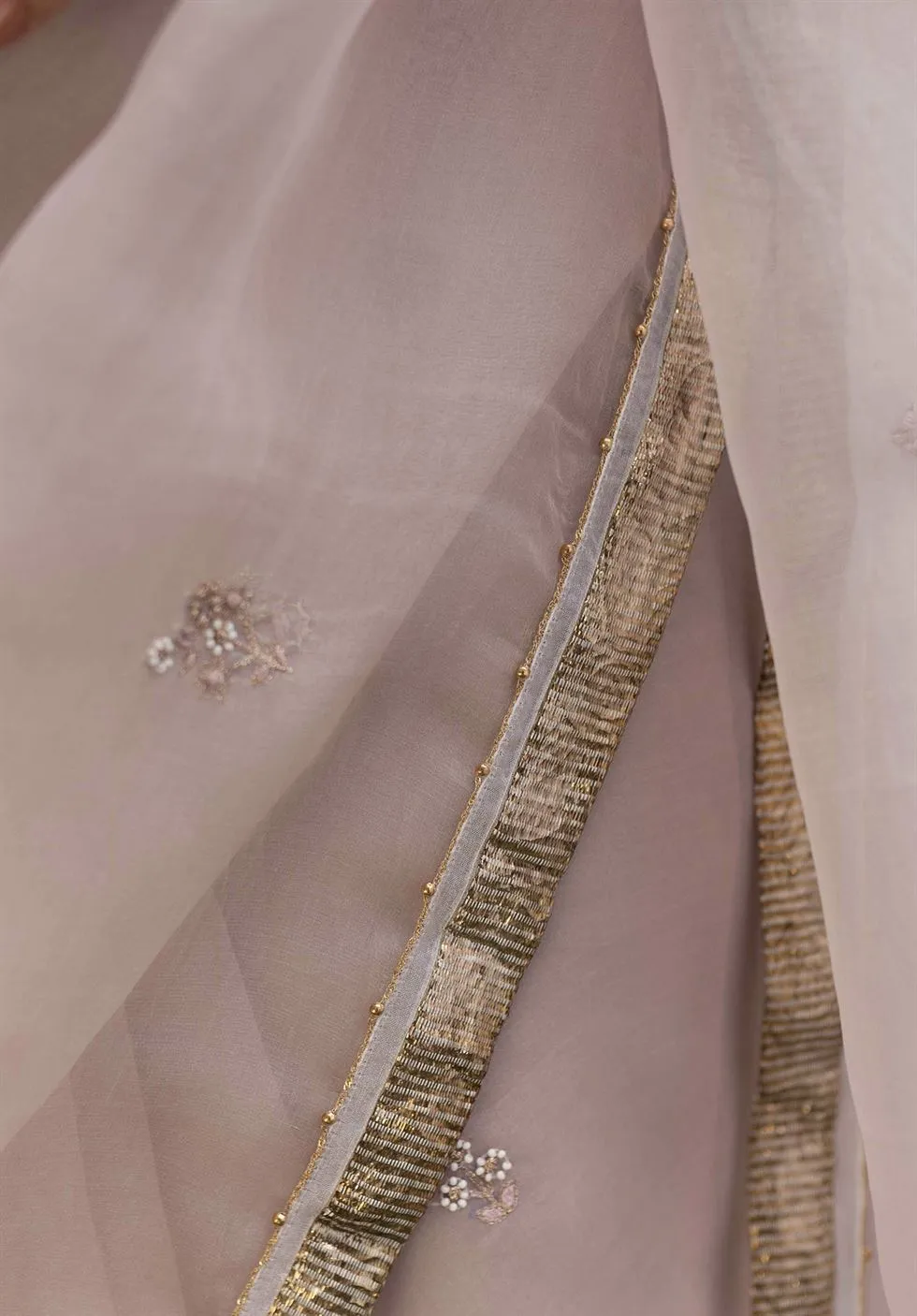 Yam   I   Borgo Onion Pink Saree SAREE Blouse Not Included SILK ORGANZA PINK An Indian Summer YAMSR04