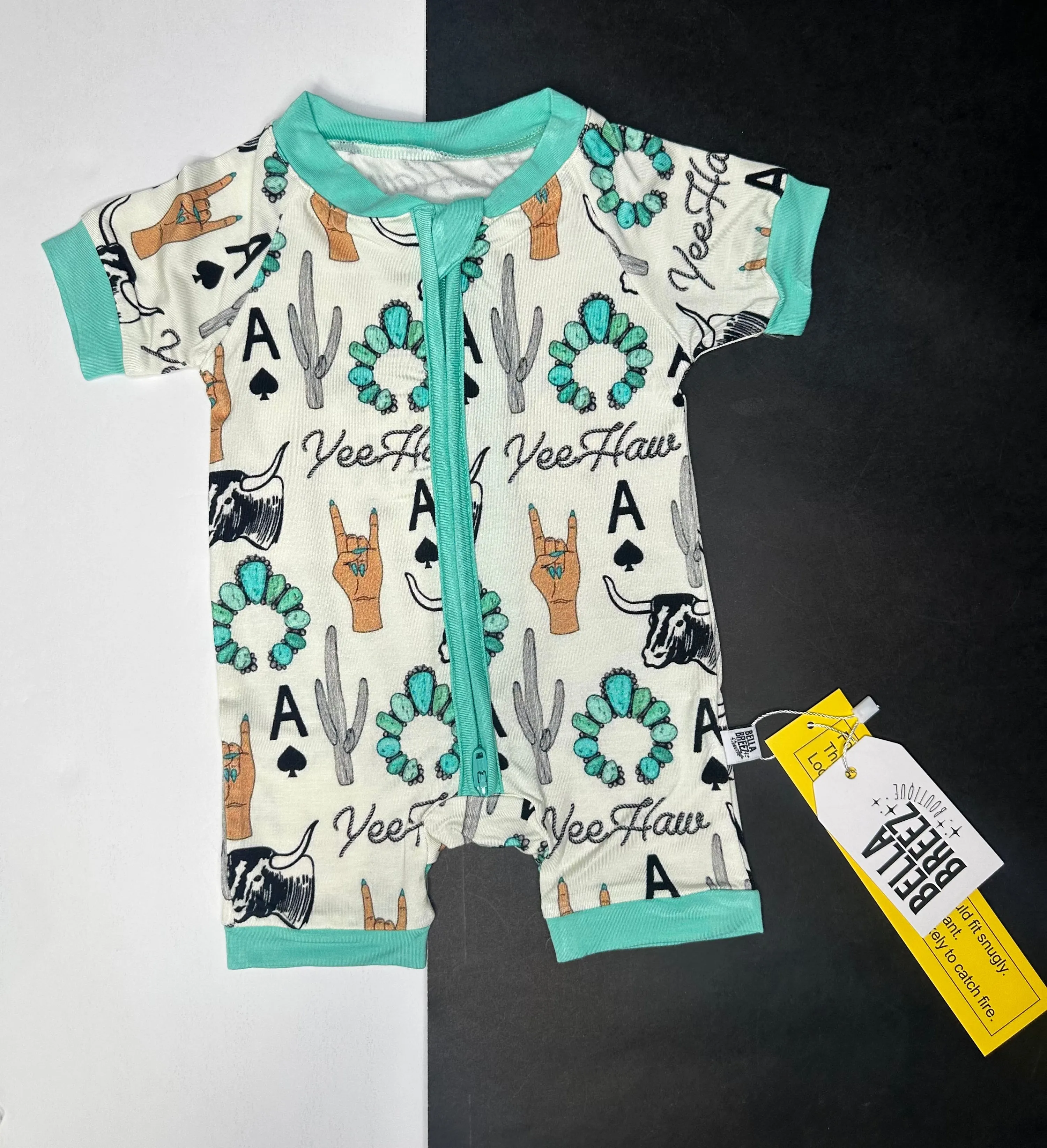 Yeehaw Bamboo Shortie Romper