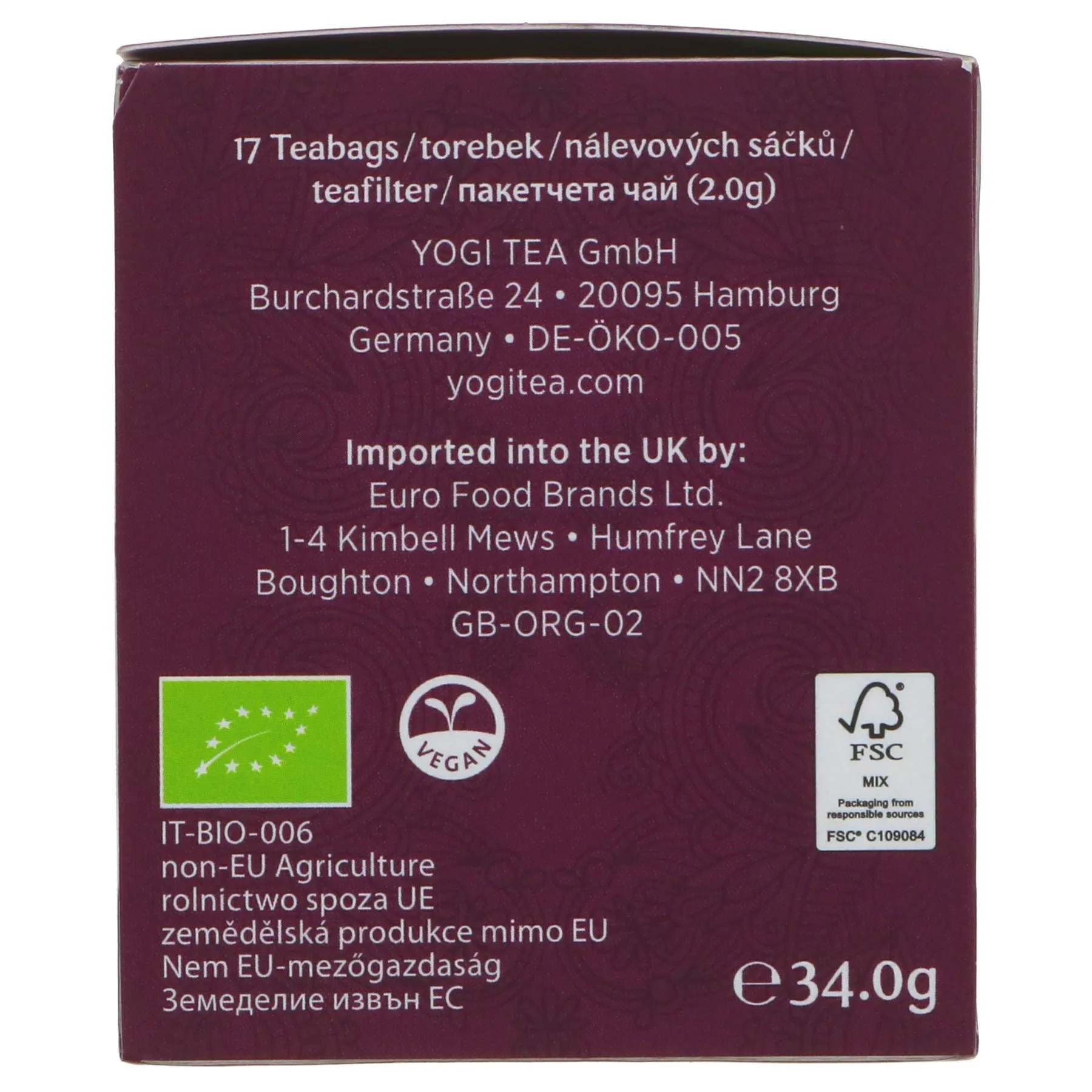 Yogi Tea | Sweet Chai - Anise, Fennel, Liquorice | 17 bags