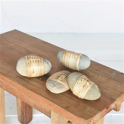 Zen Stone Wrapped in Bamboo, Assorted
