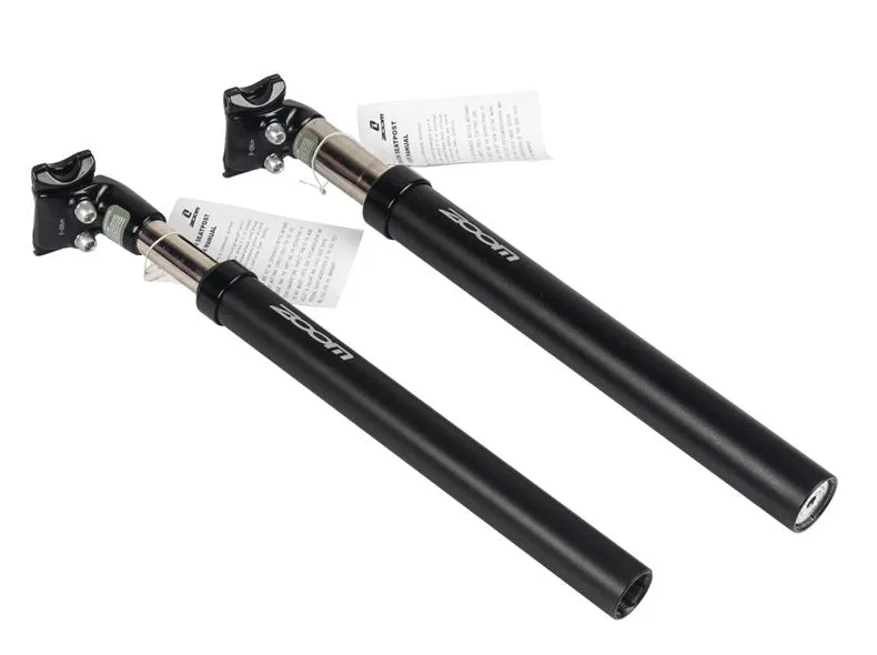 ZOOM Bicycle Suspension Seatpost - 31.6 * 350mm, Aluminum Alloy, Black