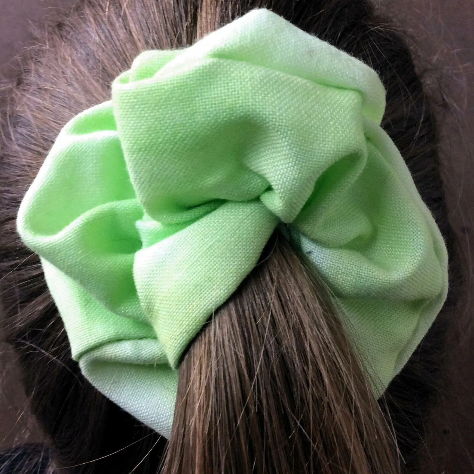 ZUZIFY Large Tie Dyed Linen Scrunchie Hair Tie